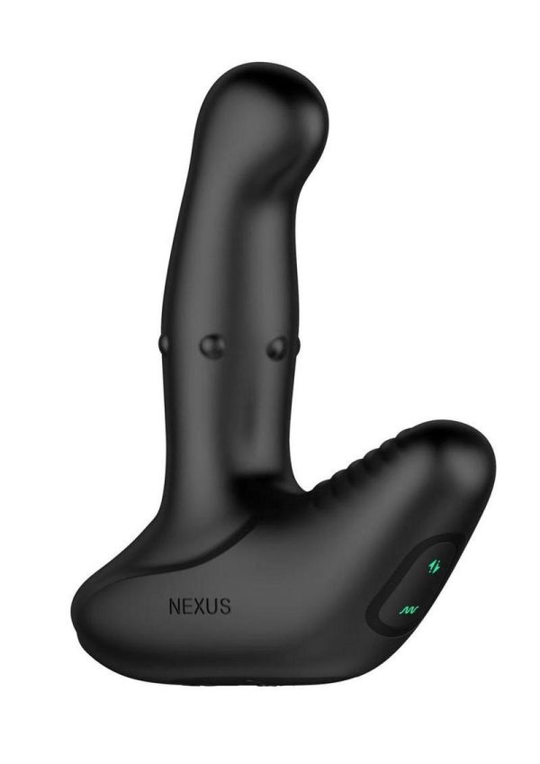 Nexus REVO Ring Rechargeable Silicone Osciliating Ring and Rotating Prostate Massager with Remote Control - Black - Image 3