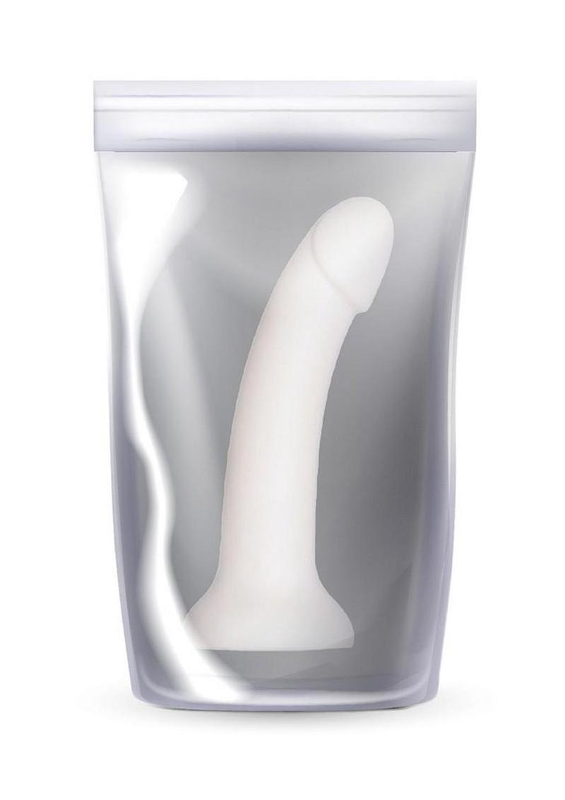 Liquid Silicone Dong with Suction Cup 7in - White