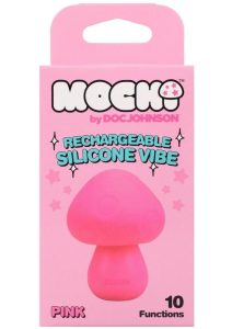 Mochi Mushroom Vibe 10 Function Silicone Rechargeable Vibrator - Pink