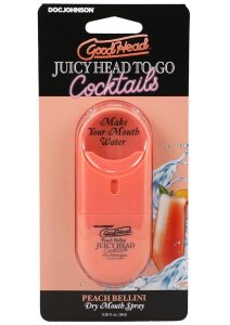GoodHead Juicy Head Cocktails Dry Mouth Spray To-Go Peach Bellini .30oz