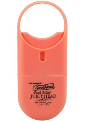 GoodHead Juicy Head Cocktails Dry Mouth Spray To-Go Peach Bellini .30oz