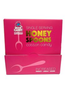 Rock Candy Honey Spoons Female Sexual Supplement Cotton Candy (24 Packs per Display)