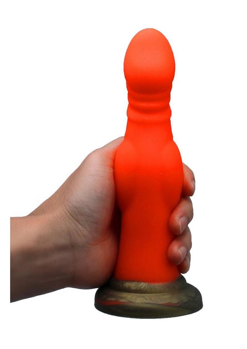 Kiotos Monstar Cox Phoenix Silicone Cock with Suction Cup - Orange - Image 3