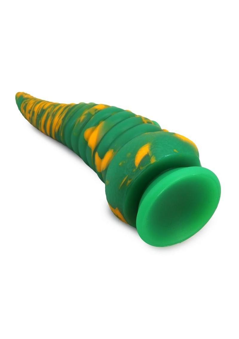 Kiotos Monstar Cox GrakenCock Silicone Dildo with Suction Cup - Green/Yellow - Image 4