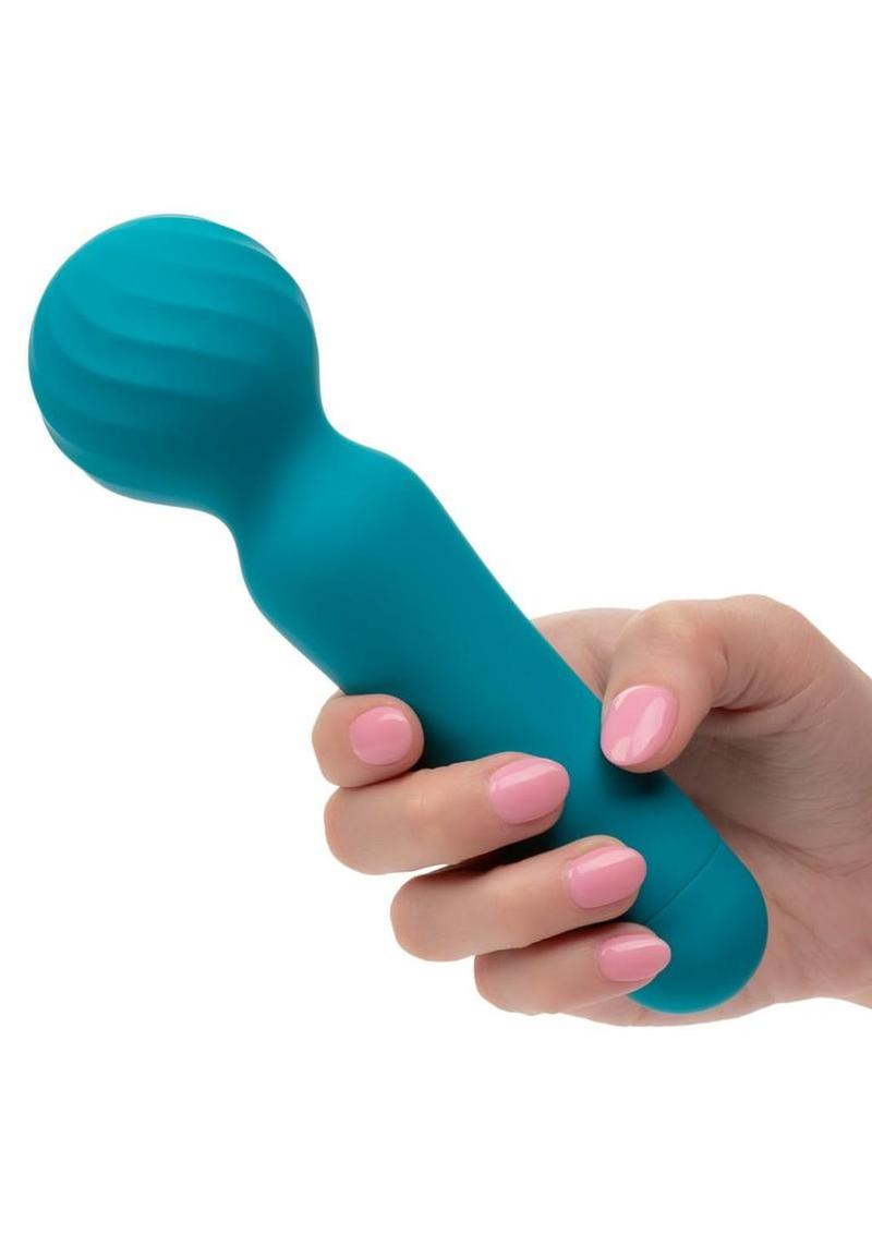 Couture Collection Rumble Rechargeable Silicone Wand - Blue - Image 3