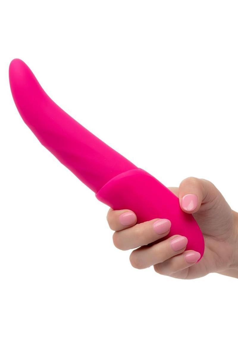Couture Collection Gyrating Flicker Rechargeable Silicone Vibrator - Pink - Image 4