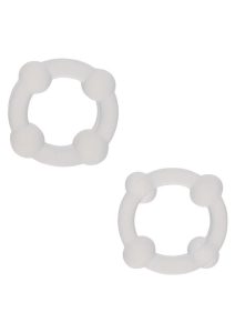 Alpha Liquid Silicone Double Stacker Rings - Clear