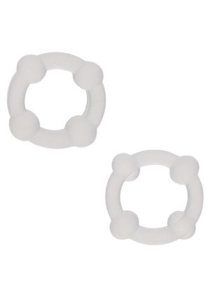 Alpha Liquid Silicone Double Stacker Rings - Clear