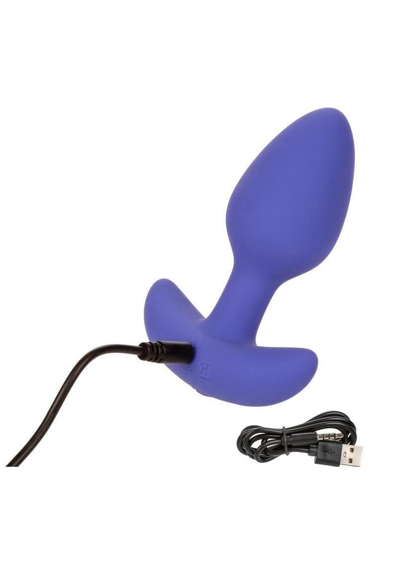 CalExotics Connect Tapered Probe Rechargeable Silicone App Compatible Anal Vibrator - Purple - Image 4