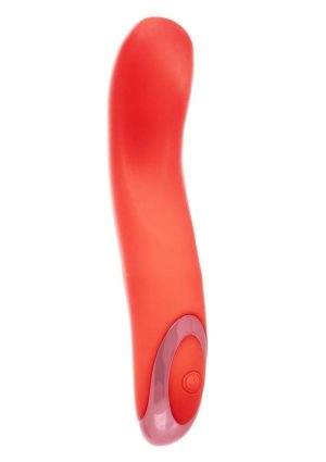 Kroma Turbo Curve Rechargeable Silicone Vibrator - Orange