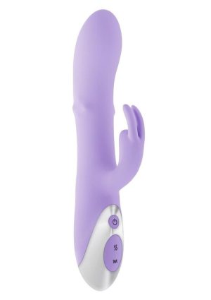Spinderella Rechargeable Silicone Rabbit Vibrator - Purple