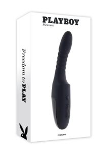 Playboy Overdrive Rechargeable Silicone Heating Vibrator - Black