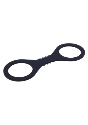 Sex and Mischief Shadow Silicone Cuffs - Small - Black