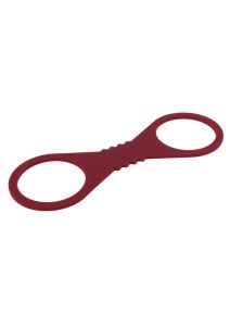 Sex and Mischief Enchanted Silicone Cuffs - Large - Red