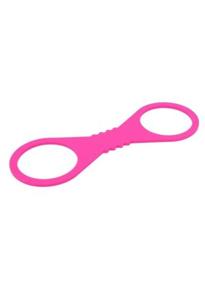 Sex and Mischief Silicone Cuffs - Large - Hot Pink