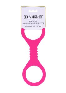 Sex and Mischief Silicone Cuffs - Small - Hot Pink