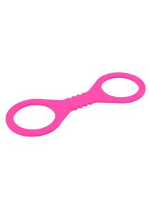 Sex and Mischief Silicone Cuffs - Small - Hot Pink