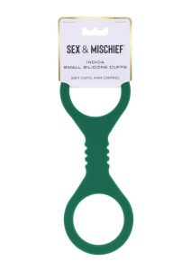Sex and Mischief Indica Silicone Cuffs - Small - Green