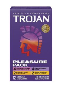 Trojan Pleasure Pack Condoms 12 Pack