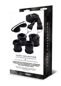 WhipSmart Fuzzy Bedroom Bondage Kit - Black