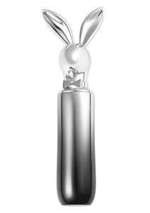 Playboy Bunny on the Go Rechargeable Silicone Rabbit Head Mini Vibrator - Black