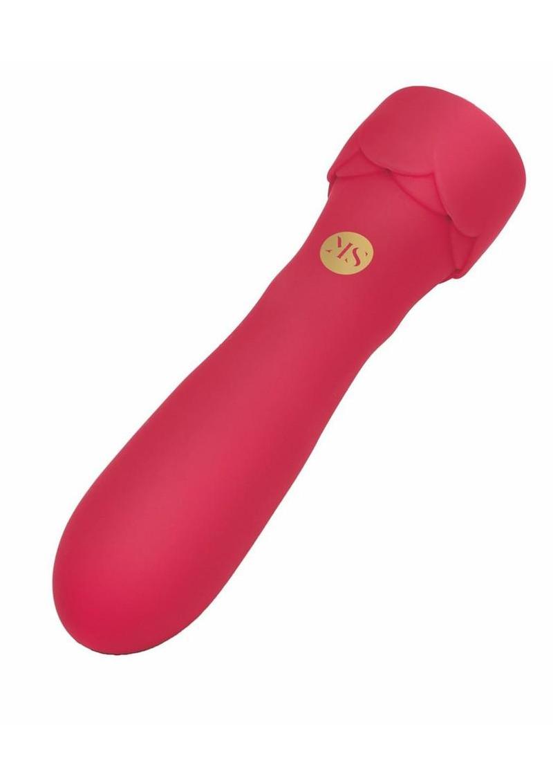 Secret Kisses Rosegasm Floral Boost Rechargeable Silicone Bullet Vibrator - Red - Image 3