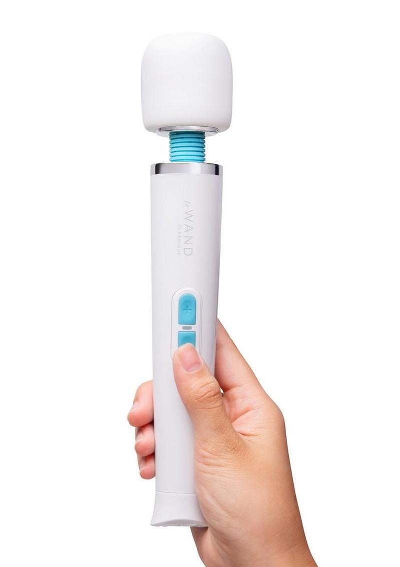 Le Wand Classique Petite Wand Silicone Rechargeable Massager - White - Image 3