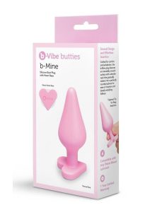 B-Vibe Butties B-Mine Silicone Anal Plug - Pink