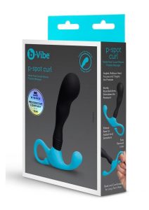 B-Vibe P-Spot Curl Silicone Prostate Massager - Teal/Black