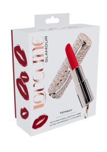 Loveline Tiffany Lipstick Rechargeable Silicone Vibrator with Interchangeable Heads - Pink