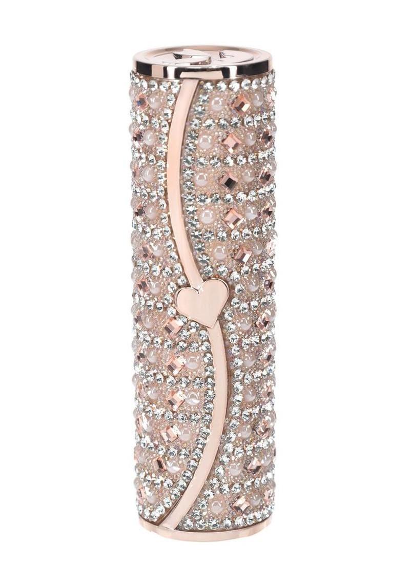 Loveline Tiffany Lipstick Rechargeable Silicone Vibrator with Interchangeable Heads - Pink - Image 4