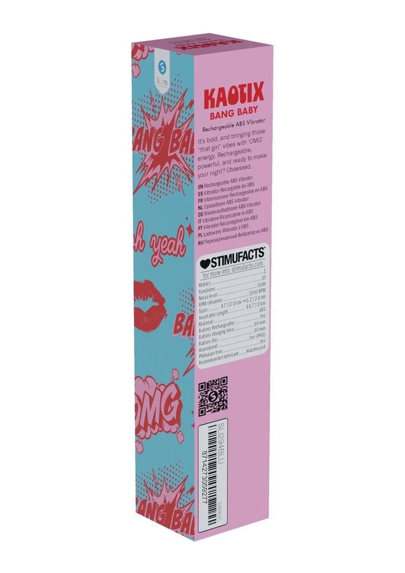 S-Line Kaotix Bang Baby Rechargeable Vibrator - Blue - Image 3