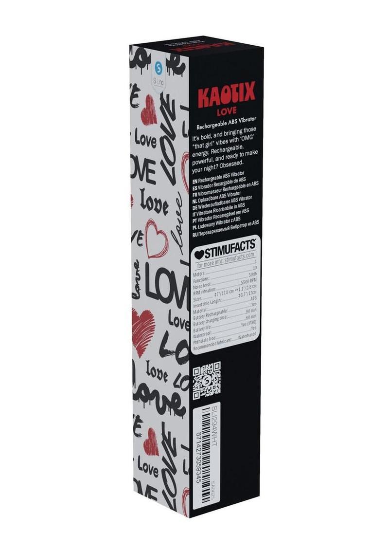 S-Line Kaotix Love Rechargeable Vibrator - White - Image 3