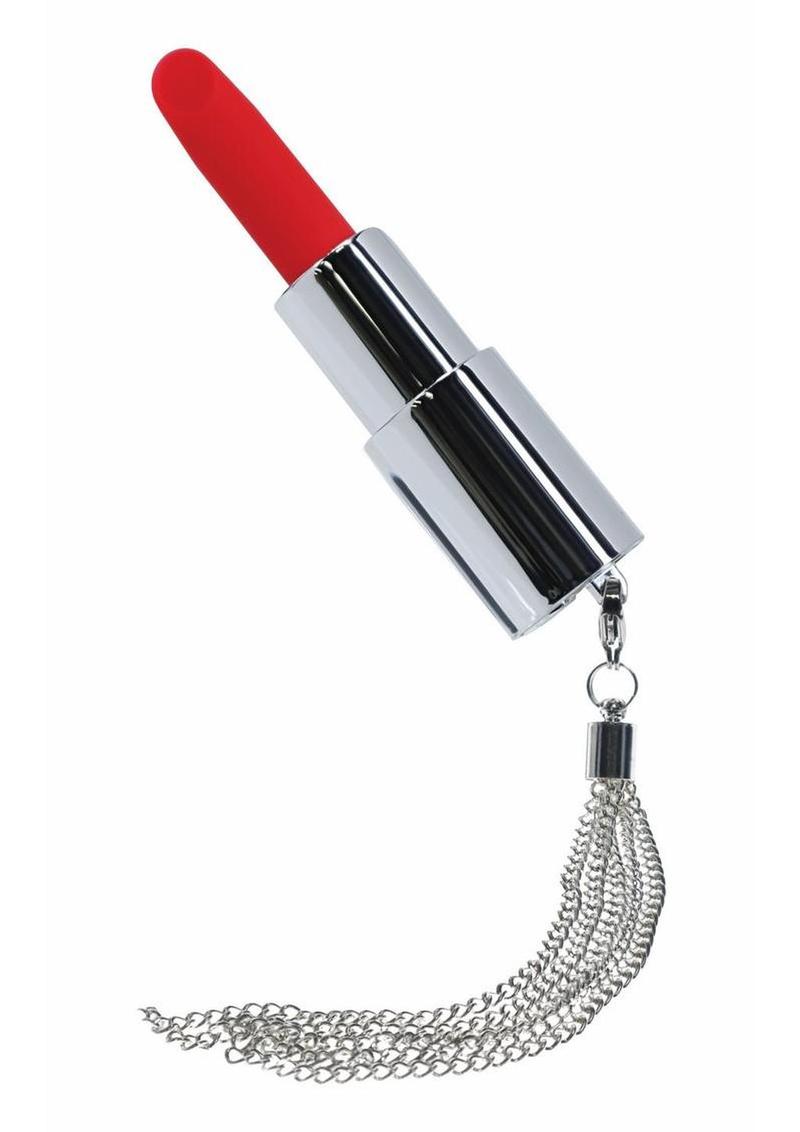 Loveline Candy Lipstick Rechargeable Silicone Vibrator with Interchangeable Heads - Green - Image 3