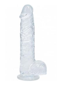 RealRock Crystal Clear Realistic Dildo with Balls 5in - Clear