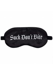 Ouch! Suck Don`t Bite Printed Satin Mask - Black