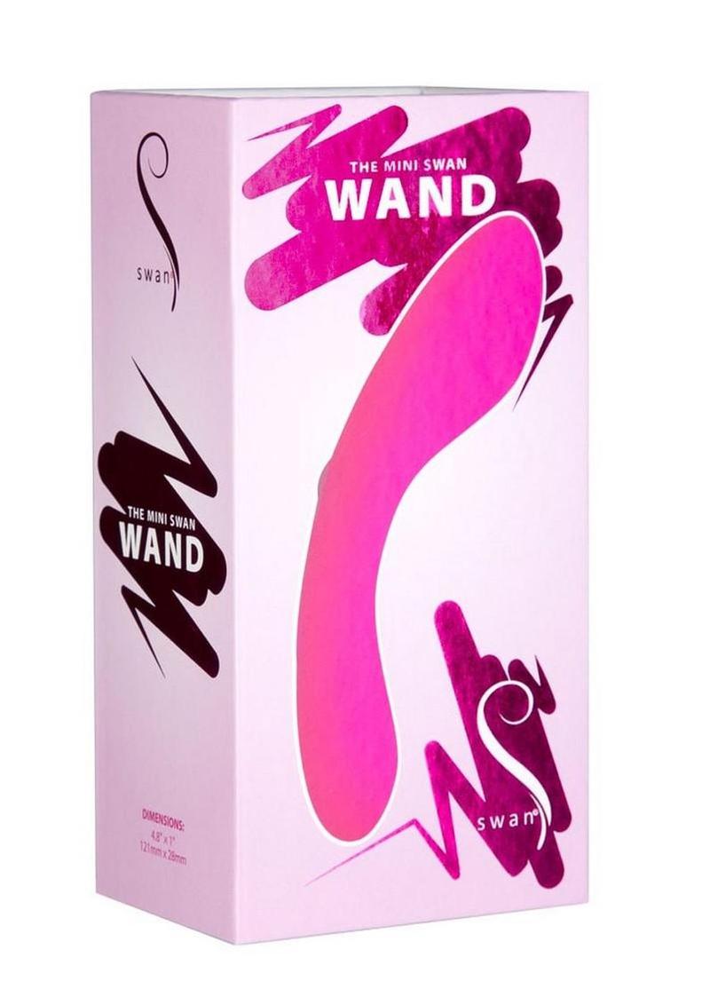Mini Swan Wand Rechargeable Silicone Massager - Pink