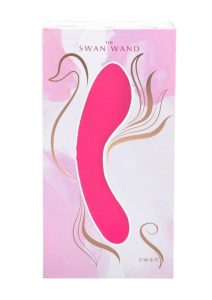 The Swan Wand Silicone Rechargeable Vibrator - Pink