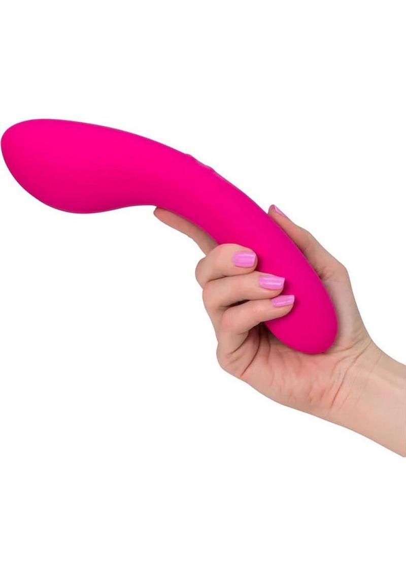The Swan Wand Silicone Rechargeable Vibrator - Pink - Image 3