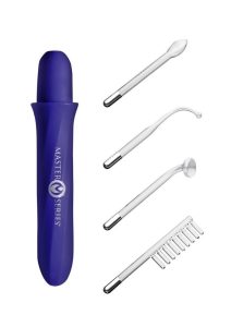 Master Series Elektrawand Rechargeable E-Stim Wand with Attachments - Purple