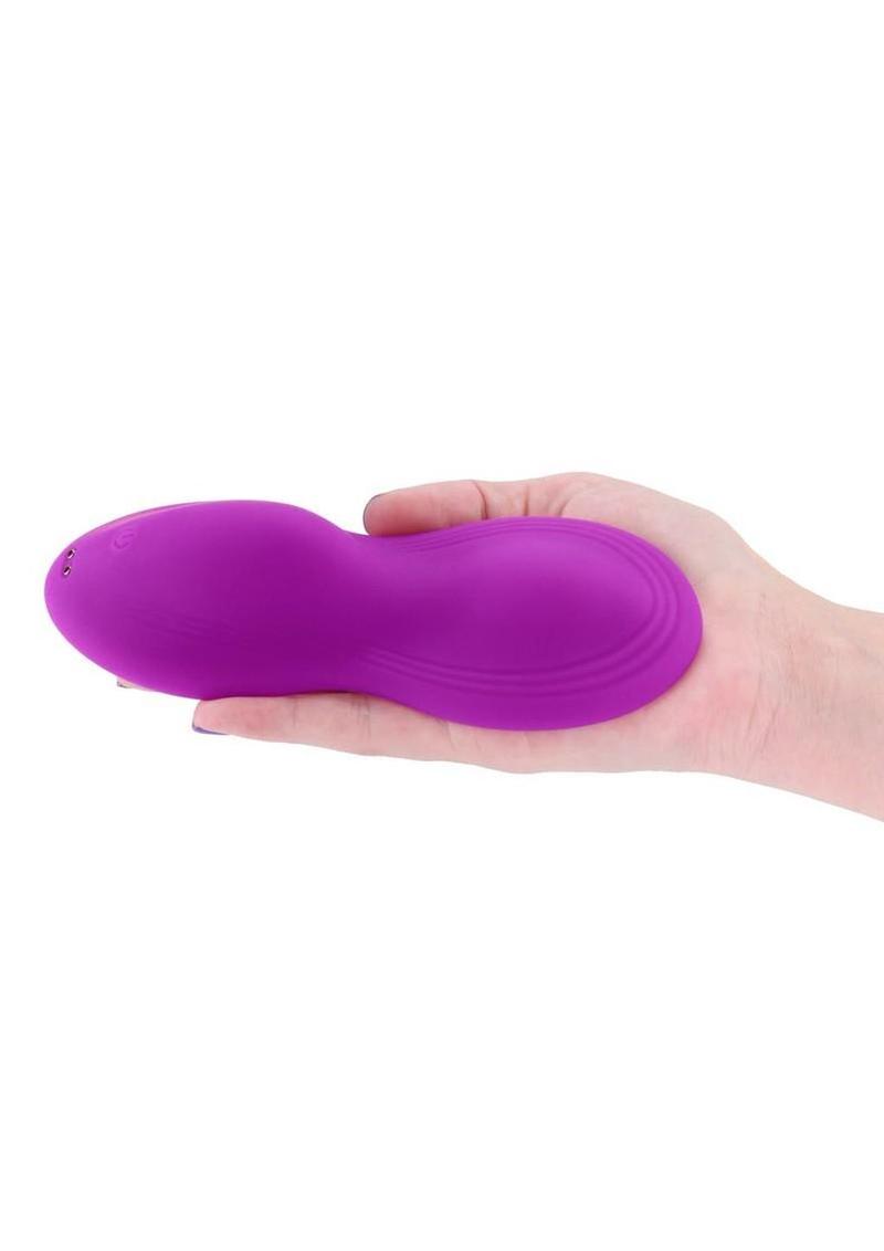 Grinders Tremor App Controlled Rechargeable Silicone Vibrating Dual Motor Pad - Purple - Image 3