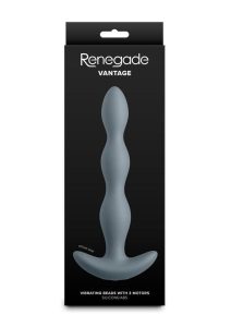 Renegade Vantage Rechargeable Silicone Vibrating Beads 6.5in - Grey