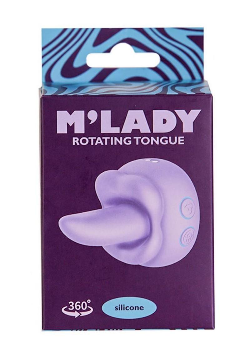 M`Lady Rotating Tongue Silicone Rechargeable Clitoral Stimulator - Lilac