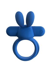 Screaming O Ohare XL Rechargeable Silicone Vibrating Cock Ring - Blue
