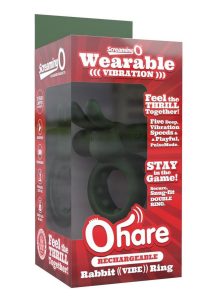 Screaming O Ohare Rechargeable Silicone Vibrating Cock Ring - Green