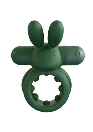 Screaming O Ohare Rechargeable Silicone Vibrating Cock Ring - Green