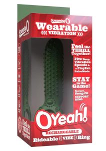 Screaming O OYeah Rechargeable Silicone Cock Ring - Green