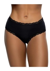 Playboy Ultra Soft Panty - Large/XLarge - Black/Pink