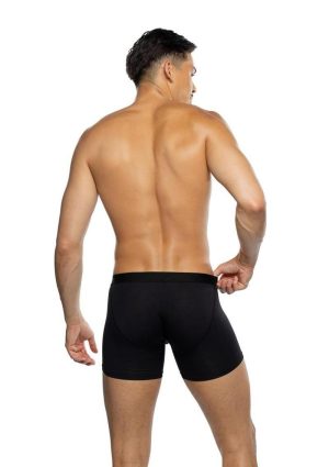 Playboy Men`s Boxer Briefs - Small - Black