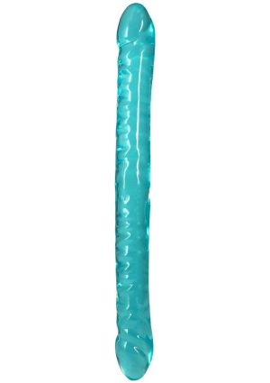 Crystal Jellies Double Dildo 18in - Teal